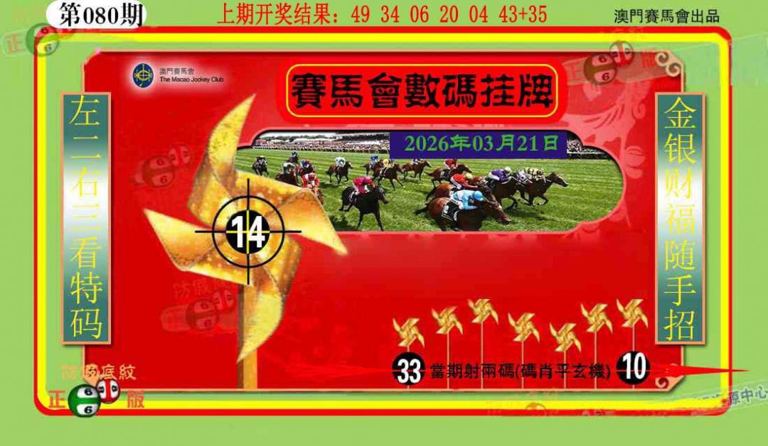 080期数码挂牌[图]