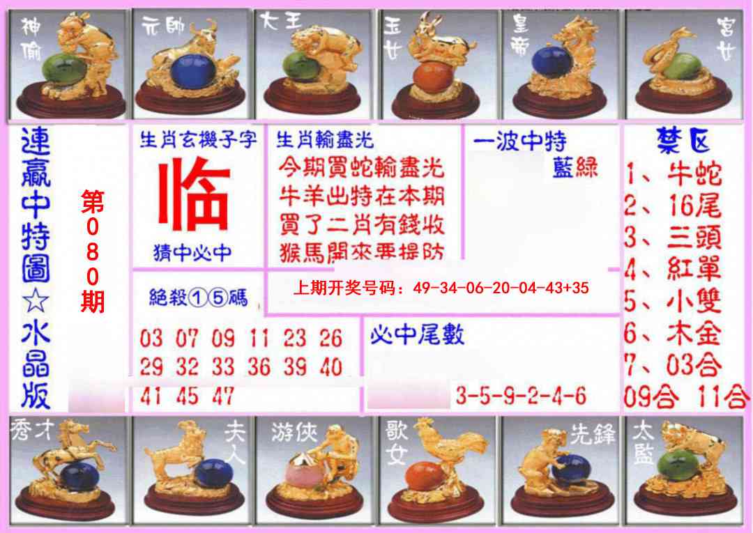080期连赢中特图（水晶版）[图]